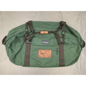 Vintage Jansport Duffel Bag XL Green 34x18 Overnight Weekender VTG 90s